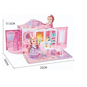 ست اسباب بازی خانه عروسکی 2 در 1 مدل کیف ویلایی 2in1 Portable Dollhouse Toy Playset with Carry Handle _اسباب بازی